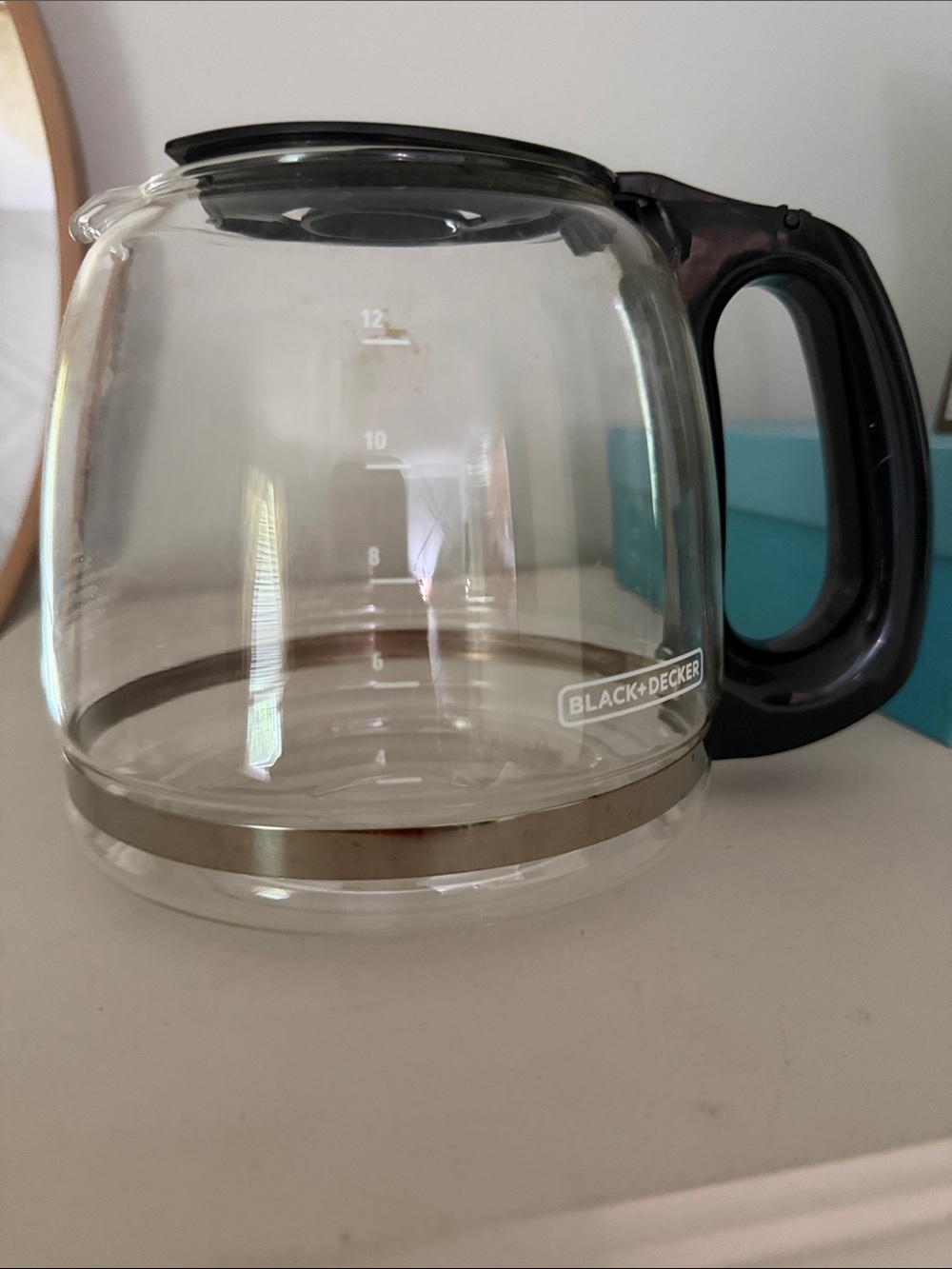 Black & Decker Clear Glass Coffee Carafe with Black Handle